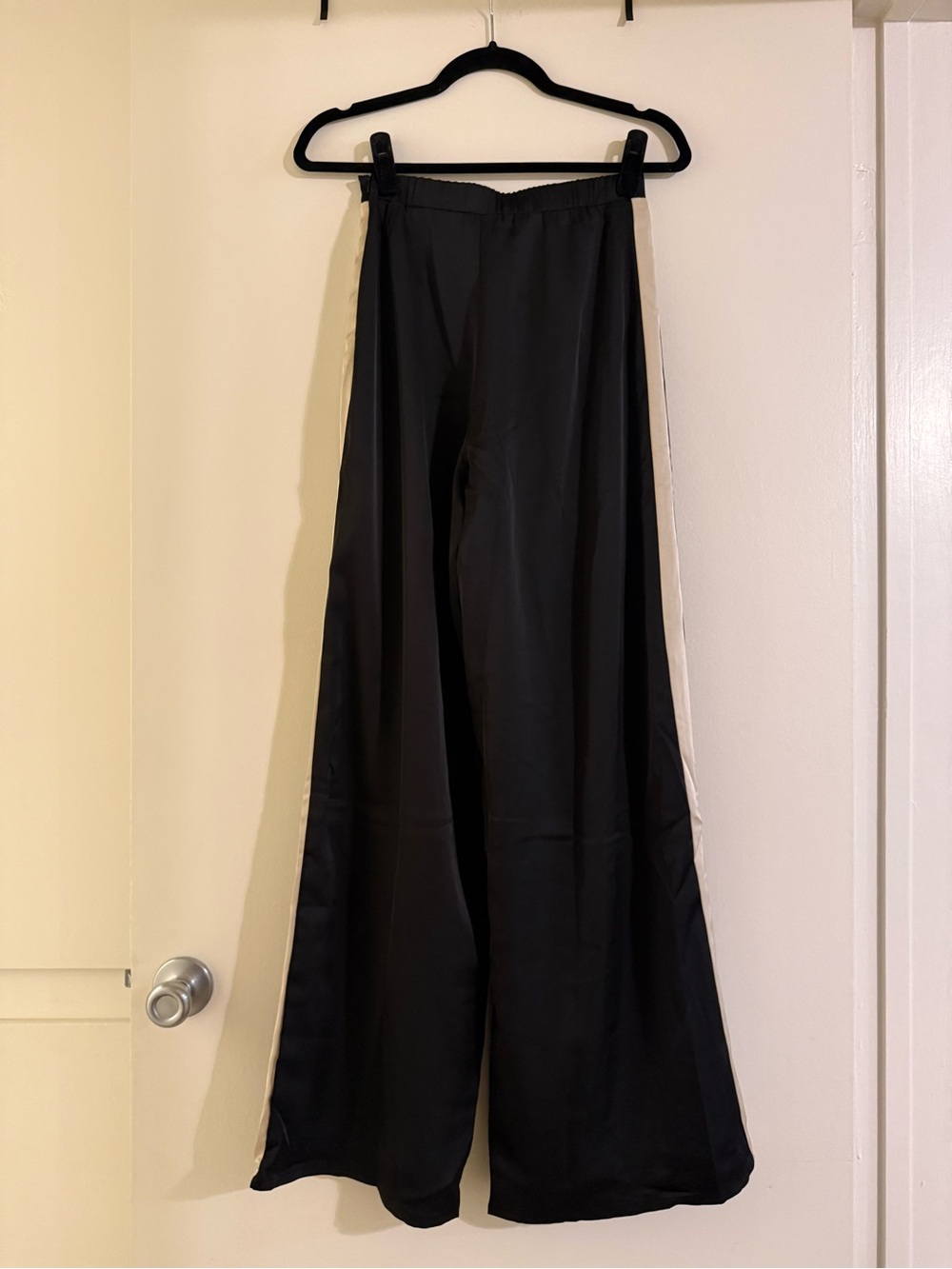 NWT Seven Wonders Wide Leg High Waist Turner Pant Black/Sand - Picture 4 of 16